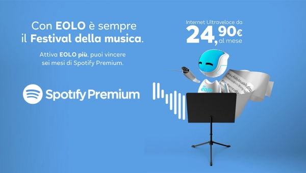 Vinci 6 mesi di Spotify Premium con EOLO